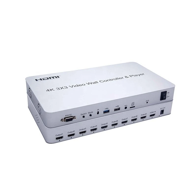 Controlador de parede de vídeo 4K HD HDTV 3x3